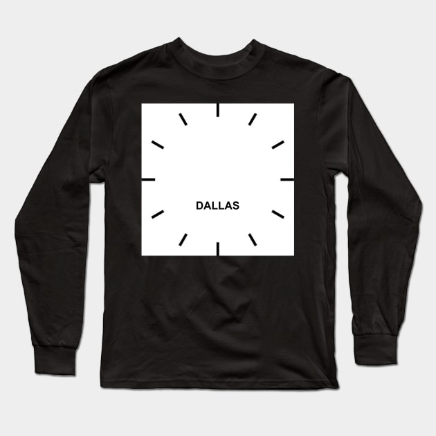 DALLAS Time Zone Wall clock Long Sleeve T-Shirt by ghjura